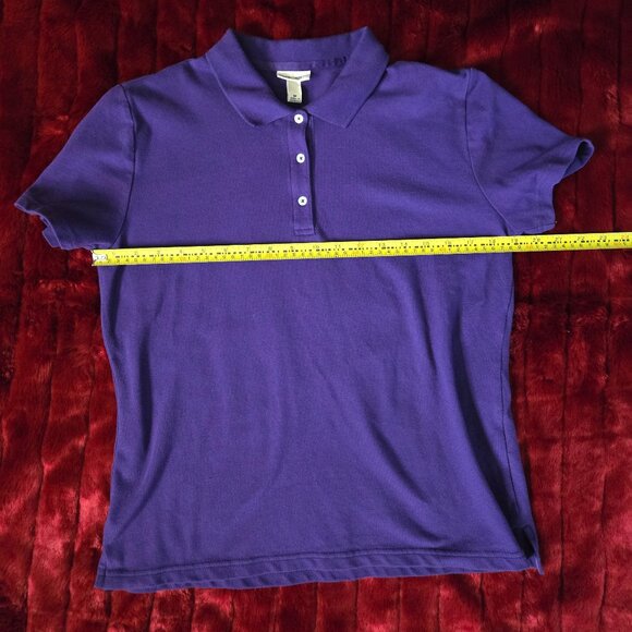 Purple button down short sleeve polo shirt - Picture 1 of 6